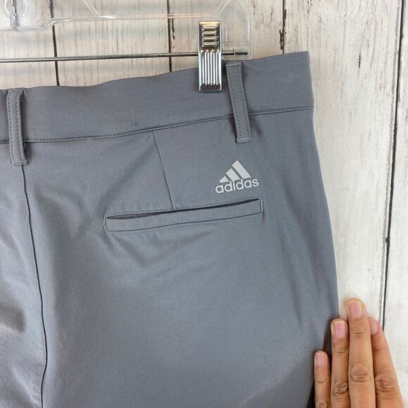 Adidas Gray Three Tapered Regular Fit Golf Pants UPF 50+ Twill Men's Size 32x32 - Picture 7 of 15
